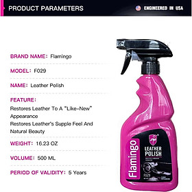 Chai dưỡng nội thất đồ da nội thất xe hơi Flamingo F029 hàng nhập khẩu | Phụ kiện xe hơi Trendy Car