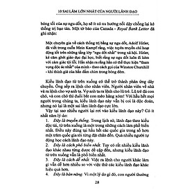 10 Sai Lầm Lớn Nhất Của Người Lãnh Đạo