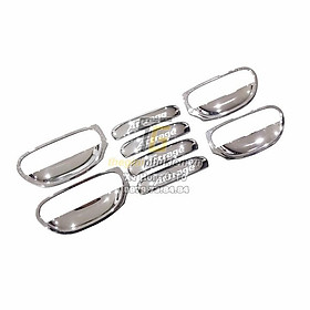 Bộ ốp tay nắm, hõm cửa xe Mitsubishi Attrage mạ Crom