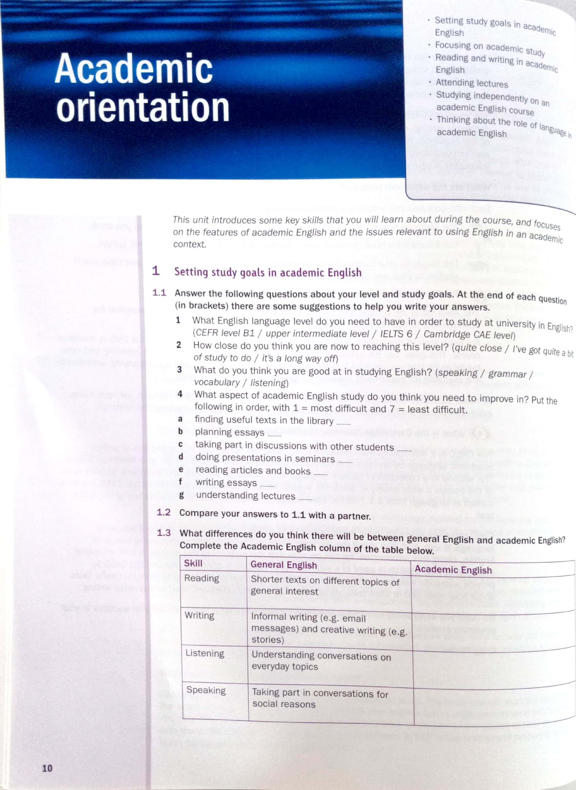 Cambridge Academic English B1+ Intermediate Student