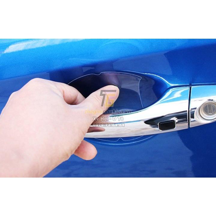 Bộ ốp tay nắm cửa xe Vinfast Lux A2.0 mạ Crom - Tặng miếng dán trong suốt chống xước hõm cửa