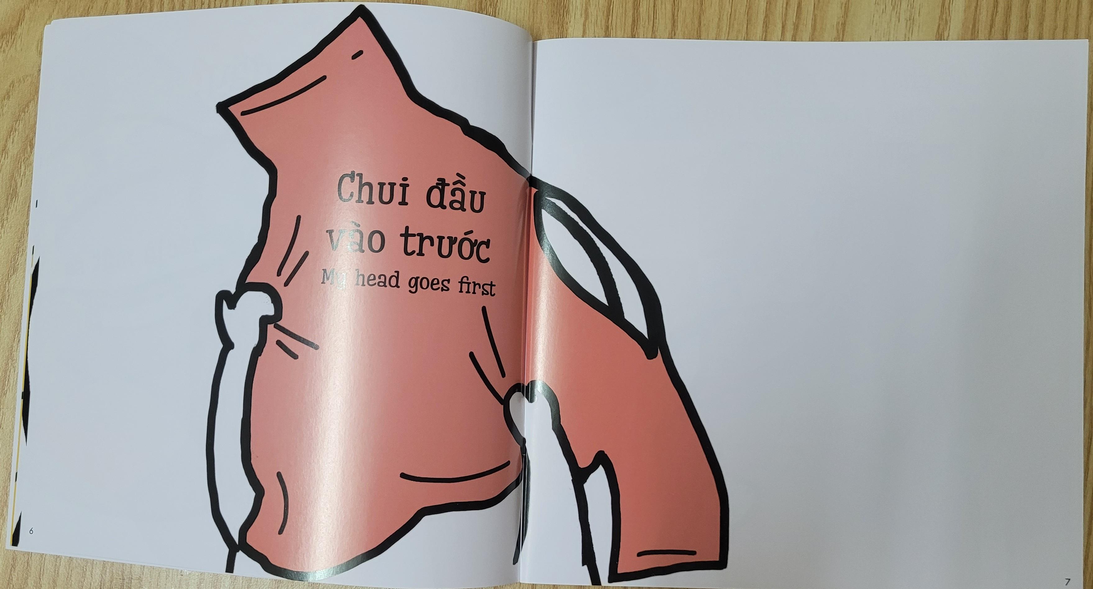 Sách Ehon Miu Miu Tự Lập Phần 1 Song Ngữ - Mặc Quần Áo