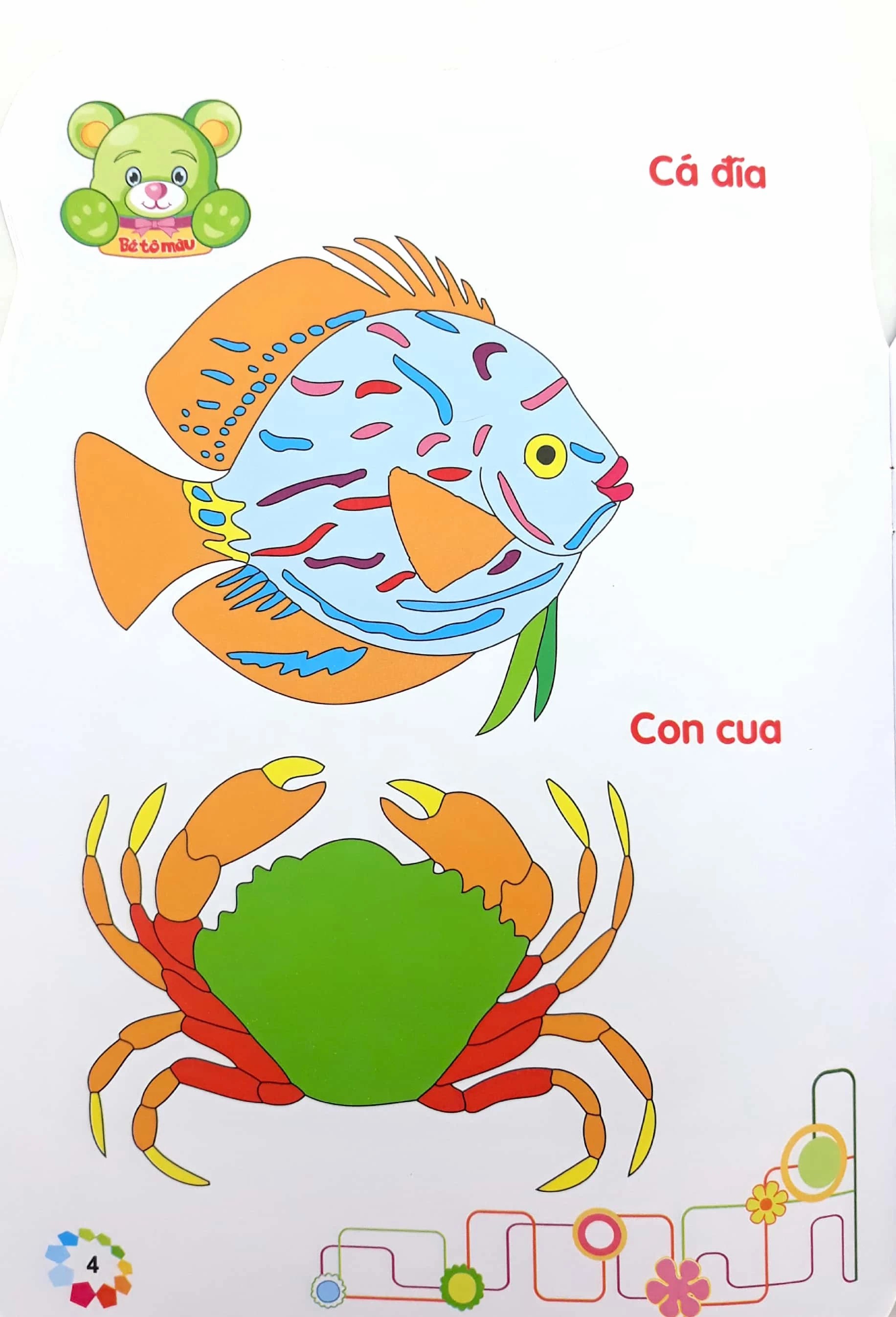 Bé tô màu - Động vật biển