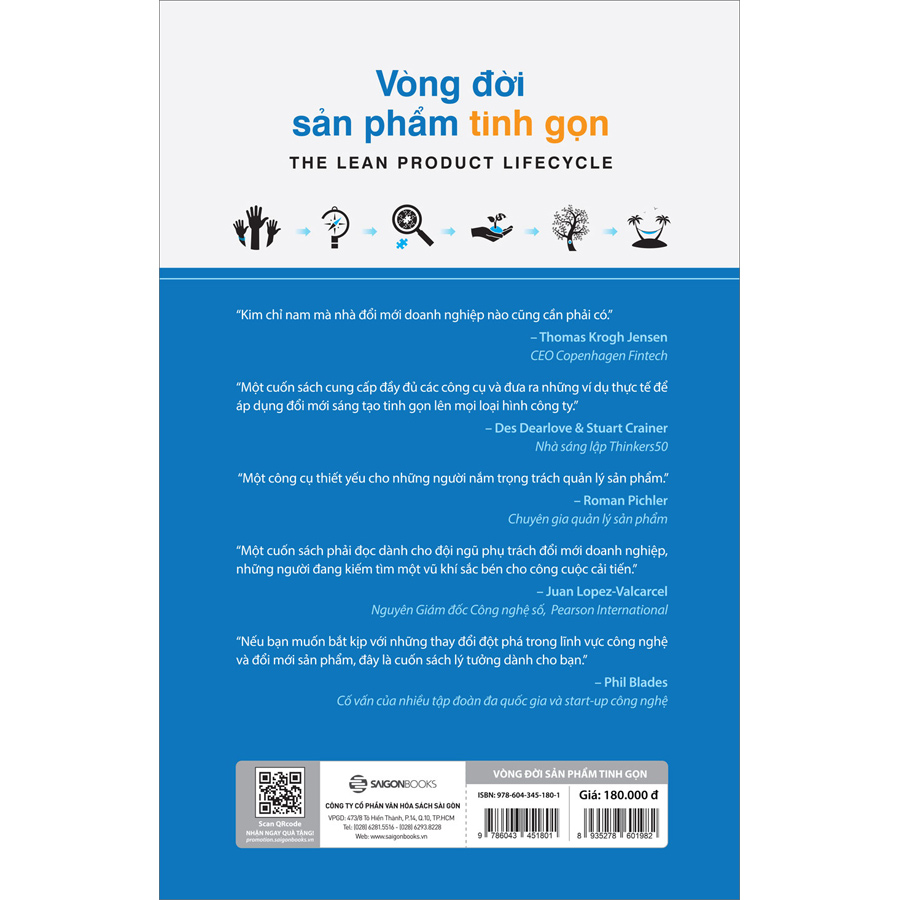 Vòng Đời Sản Phẩm Tinh Gọn (6 Bước Thiết Kế Một Sản Phẩm Thành Công) - Cuốn sách dành cho những “kẻ thay đổi cuộc chơi”