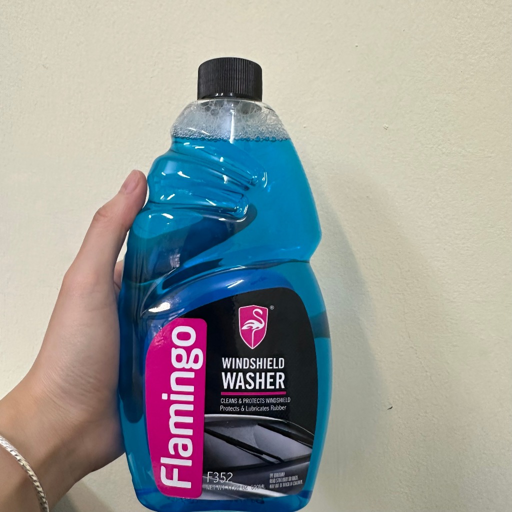 Nước rửa kính, nước đổ kính ô tô, tạo hiệu ứng sáng bóng kính xe Flamingo F352 - 500ml - Hàng chính hãng