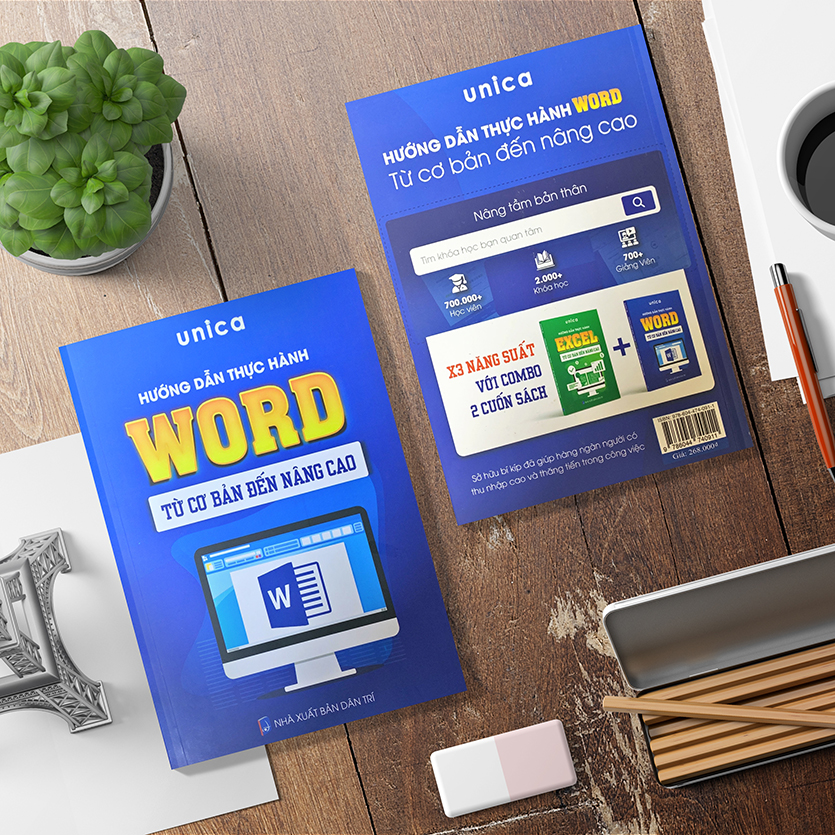 Combo 2 Sách Word - Google Sheets Unica Hướng Dẫn Thực Hành Từ Cơ Bản Đến Nâng Cao Kèm Video Bài Giảng