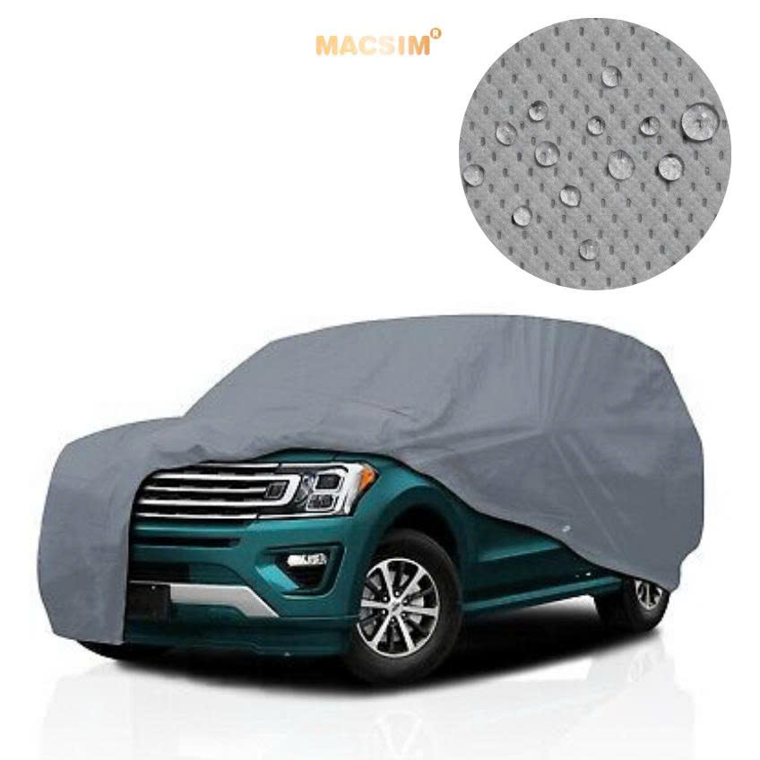 Bạt phủ ô tô chất liệu vải không dệt 3 lớp cao cấp thương hiệu MACSIM cho xe ô tô Volkswagen Teramont X-5 chỗ- màu ghi