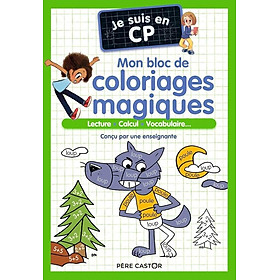 Sách tiếng Pháp - Mon Bloc De Coloriages Magiques - Cp - Lecture - Calcul - Vocabulaire...