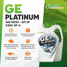 Dầu Nhớt Ô Tô Tổng Hợp Toàn Phần BCP GE Platitnum 5W30 API SP/ILSAC GF-6 - Can 4L - Nhập Khẩu Thái Lan
