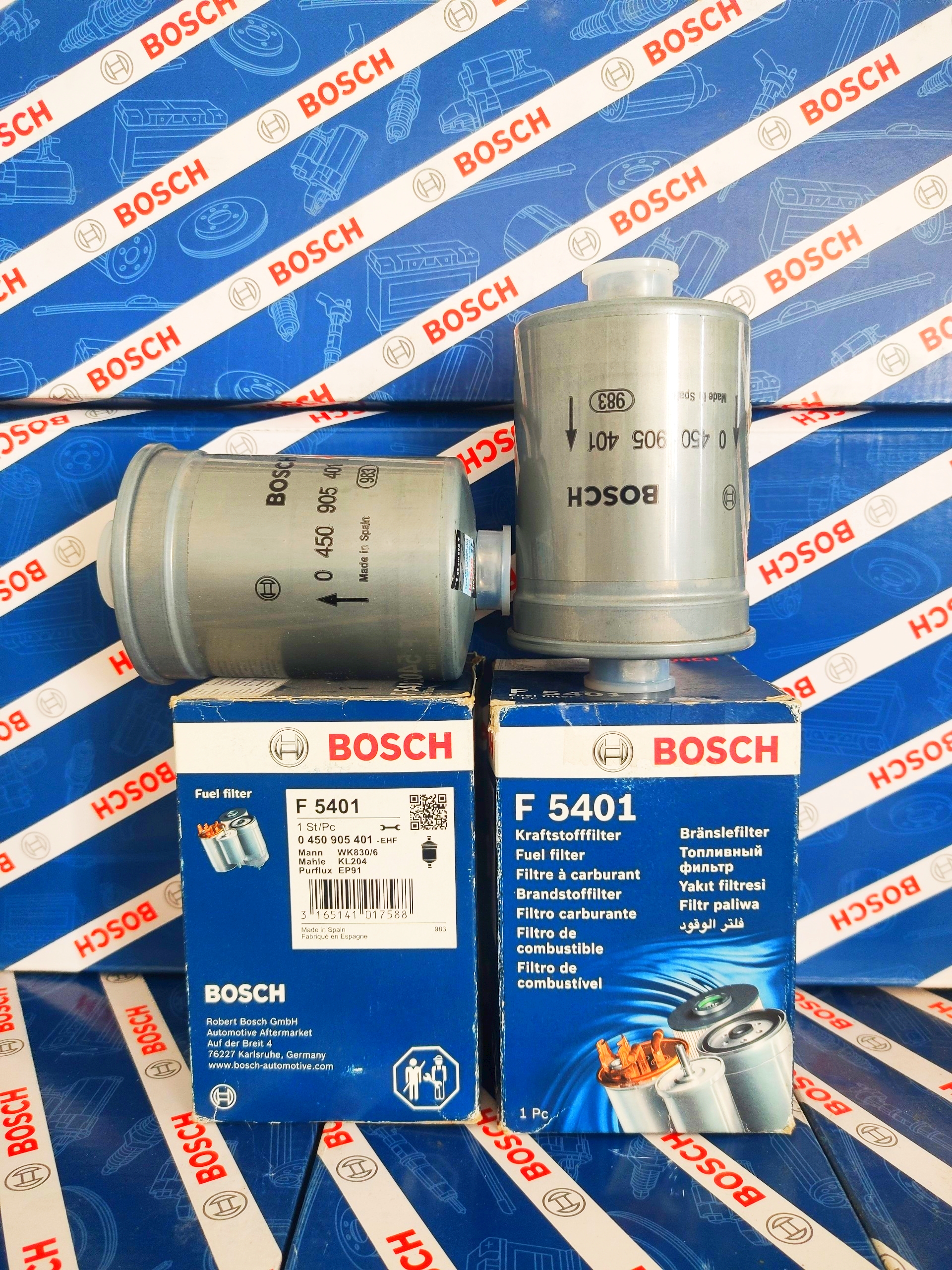 Lọc Nhiên Liệu Mercedes MB100 MB140 (MERC Tròn) Ssangyong Chairman Gasoline/Máy xăng - Bosch F5401
