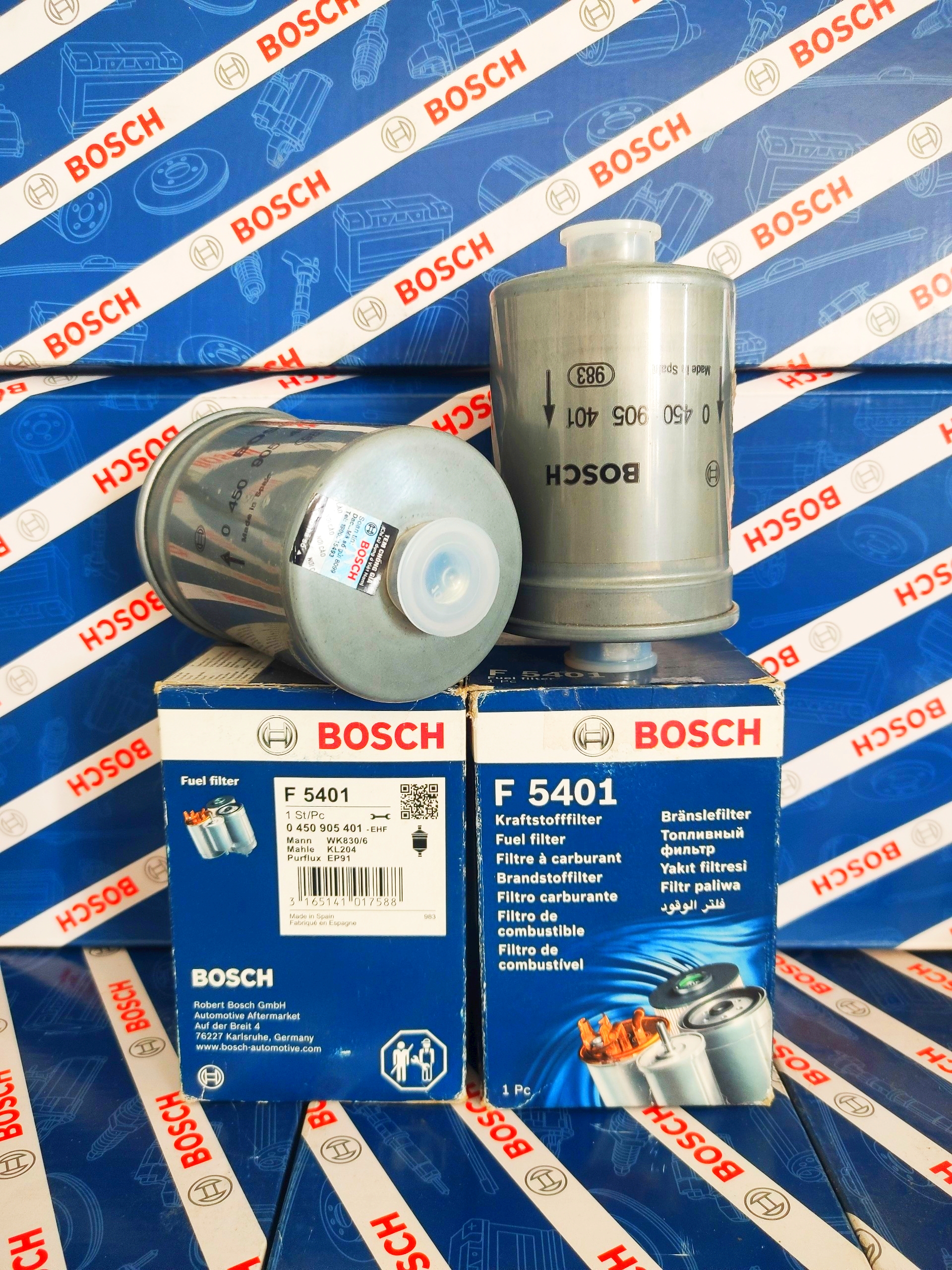 Lọc Nhiên Liệu Mercedes MB100 MB140 (MERC Tròn) Ssangyong Chairman Gasoline/Máy xăng - Bosch F5401