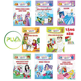 Combo 8 Quyển Vui Đọc Truyện Khéo Tay Tô - Các Nàng Công Chúa Xinh Đẹp - Tặng Hộp Bút Sáp 12 Màu Bất Kì