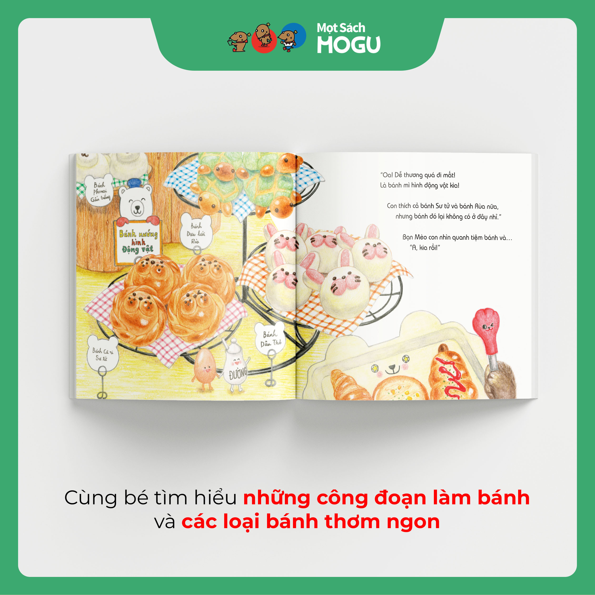 Truyện Ehon bé 3-4-5 tuổi - Tiệm bánh động vật