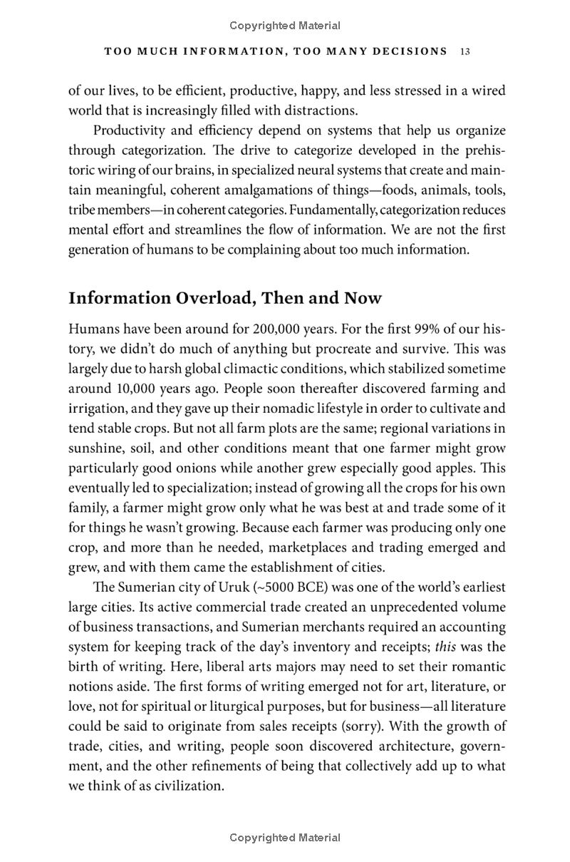 The Organized Mind: Thinking Straight In The Age Of Information Overload