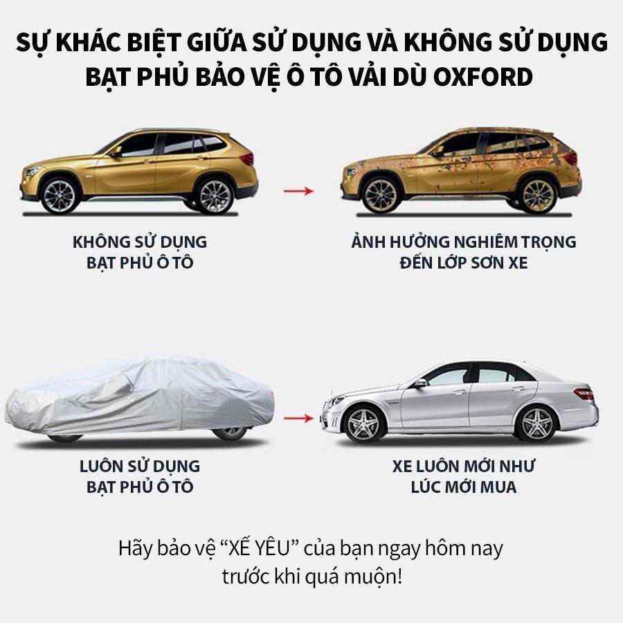 Bạt vải dù phủ trùm kín bảo vệ xe ô tô NISSAN ALMERA chất liệu vải dù oxford cao cấp