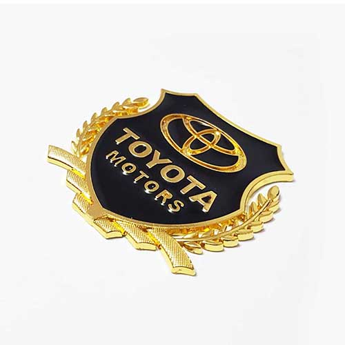 Bộ 02 Logo Huy Hiệu Kim Loại Hình Bông Lúa Trang Trí Ô Tô
