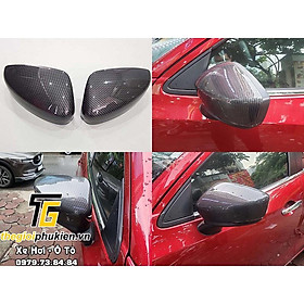Bộ ốp gương chiếu hậu Mazda 2 2015-2021 vân Carbon cap cấp