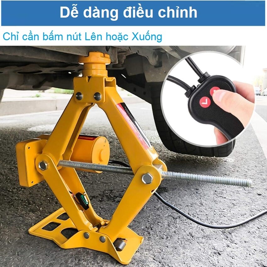 Bộ nâng kích gầm điện ô tô nhãn hiệu ROGTZ TY-EJ02, 2 tấn, 12V - Hàng Nhập Khẩu