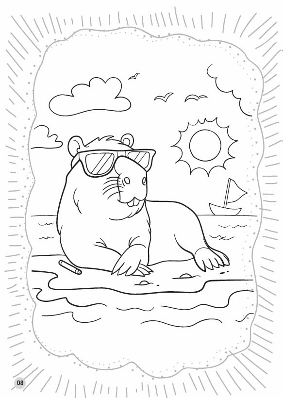 Combo 2 cuốn sách Tô màu yêu thích của các bé - Capybara Bộ trưởng bộ ngoại giao - Có tặng kèm sticker đủ màu