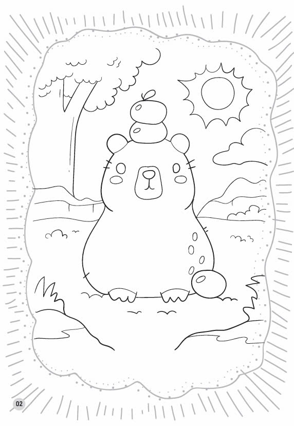 Combo 2 cuốn sách Tô màu yêu thích của các bé - Capybara Bộ trưởng bộ ngoại giao - Có tặng kèm sticker đủ màu
