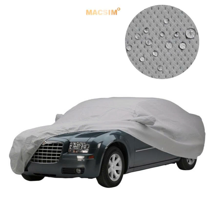 Bạt phủ ô tô chất liệu vải không dệt 3 lớp cao cấp thương hiệu MACSIM cho xe ô tô Mercedes E- màu ghi
