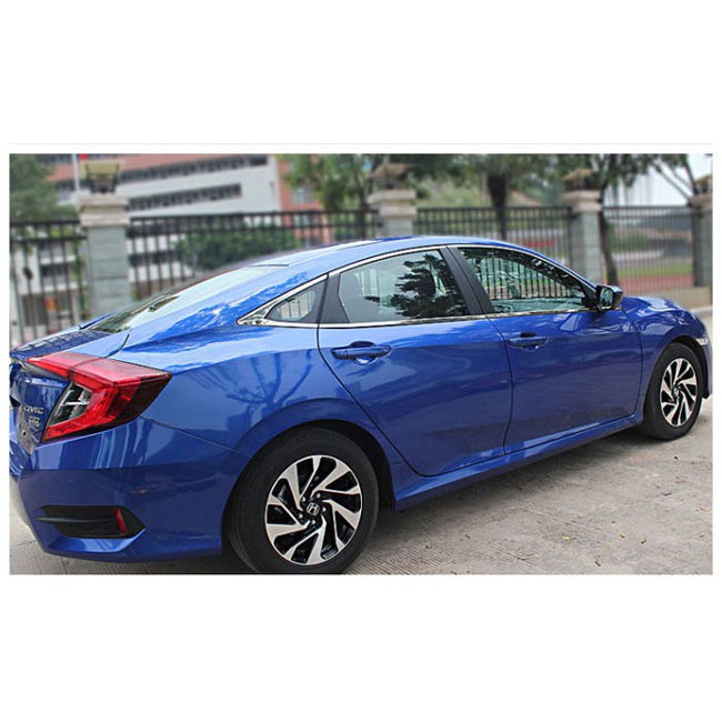 Nẹp viền chân kính, cong kính xe Honda Civic đời 2016 - 2021 Mẫu inox 304 cao cấp