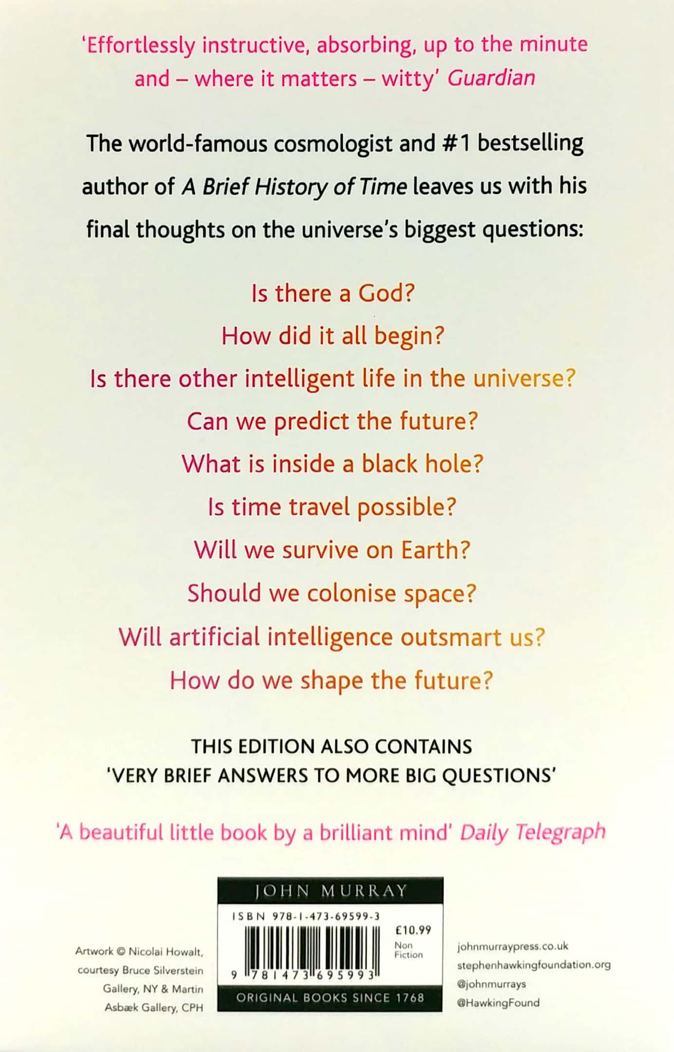 Brief Answers To The Big Questions: The Final Book From Stephen Hawking