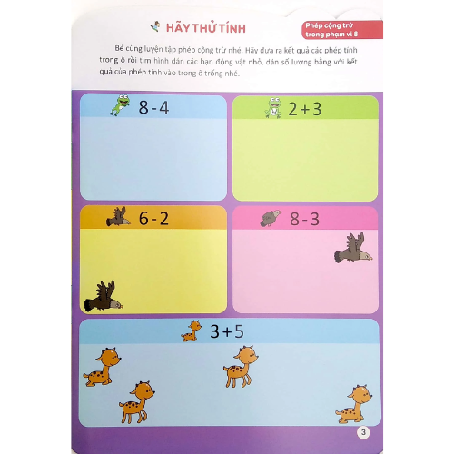 Bóc Dán Hình Thông Minh Phát Triển Khả Năng Tư Duy Toán Học IQ EQ CQ (5-6 Tuổi) - 198 Sticker (Quyển 3)
