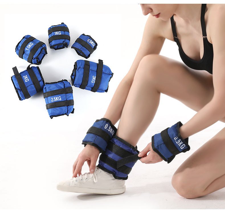 Cặp Tạ Đeo Chân,Tạ đeo cổ chân, cổ tay hỗ trợ tập thể thao, tập gym, chạy bộ,Tạ ôm chân hạt kim loại êm không đau(Bộ 2 Băng Tạ)