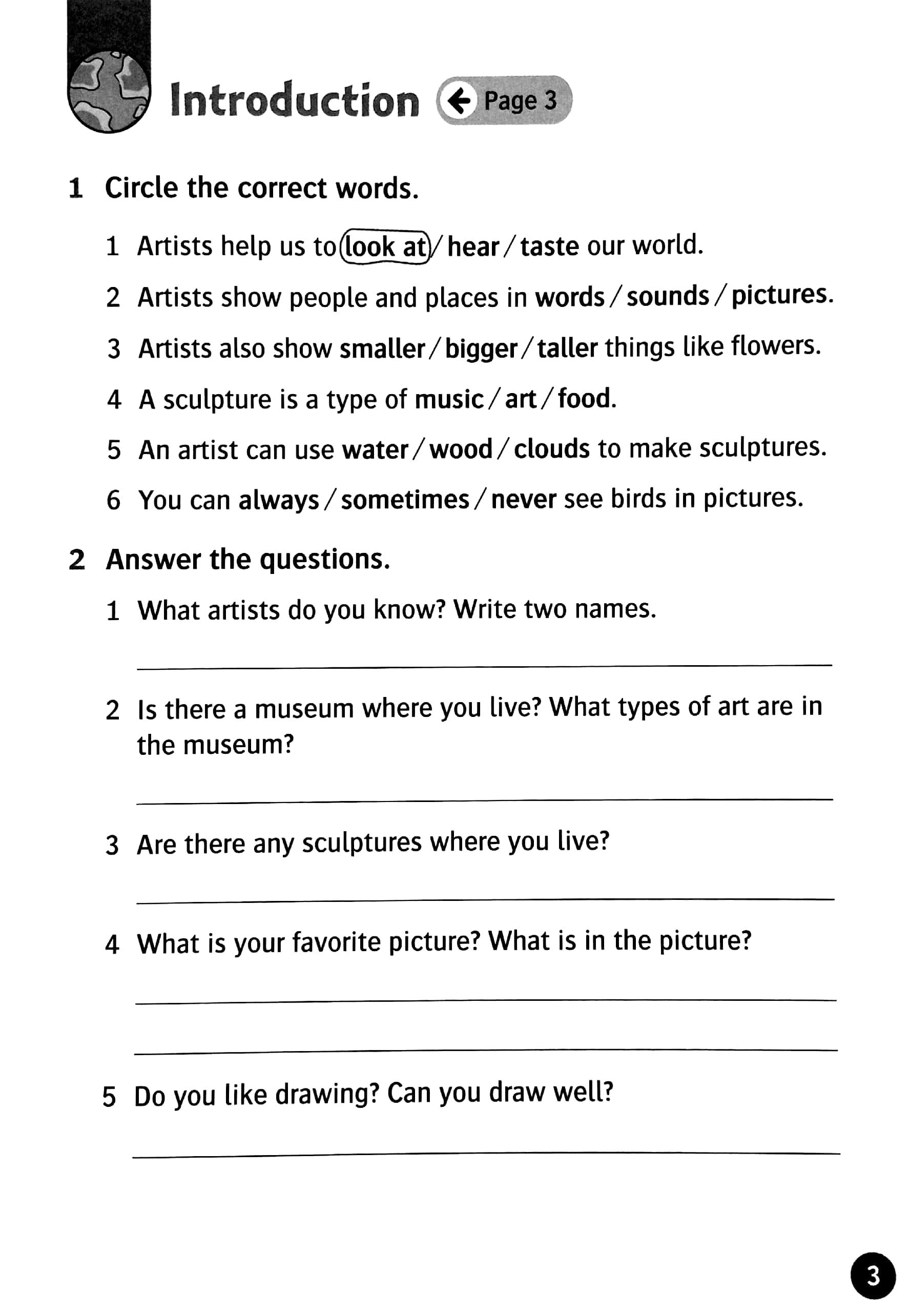 Oxford Read and Discover: Level 5: Our World in Art Activity Book
