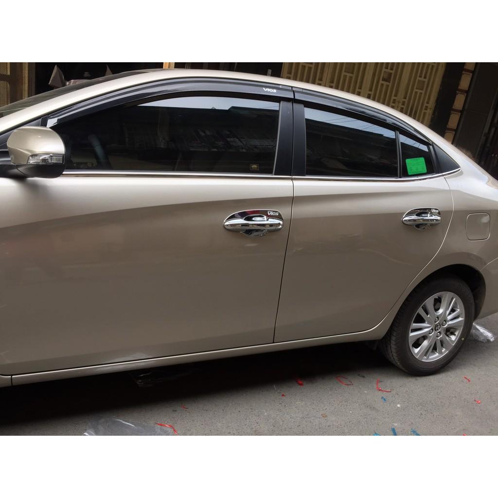 Nẹp Chân Kính Inox Dành Cho Xe VIOS 2019 2020 2021 - chất liệu inox - 6 chi tiết