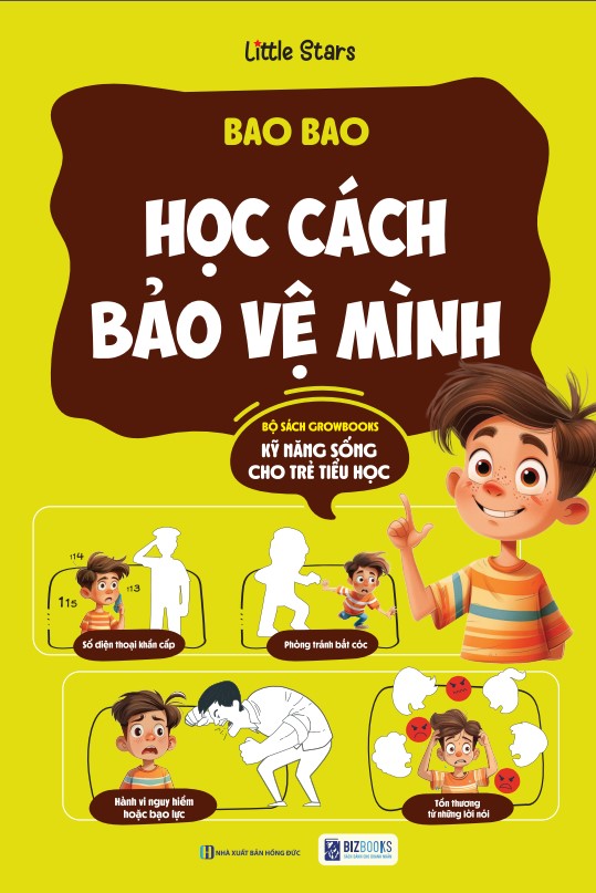 Bộ Sách GROWBOOKS - Kỹ Năng Sống Cho Trẻ Tiểu Học: Học Cách Nói Chuyện, Bảo Vệ Mình, Sức Khỏe, Cảm Xúc, An Toàn