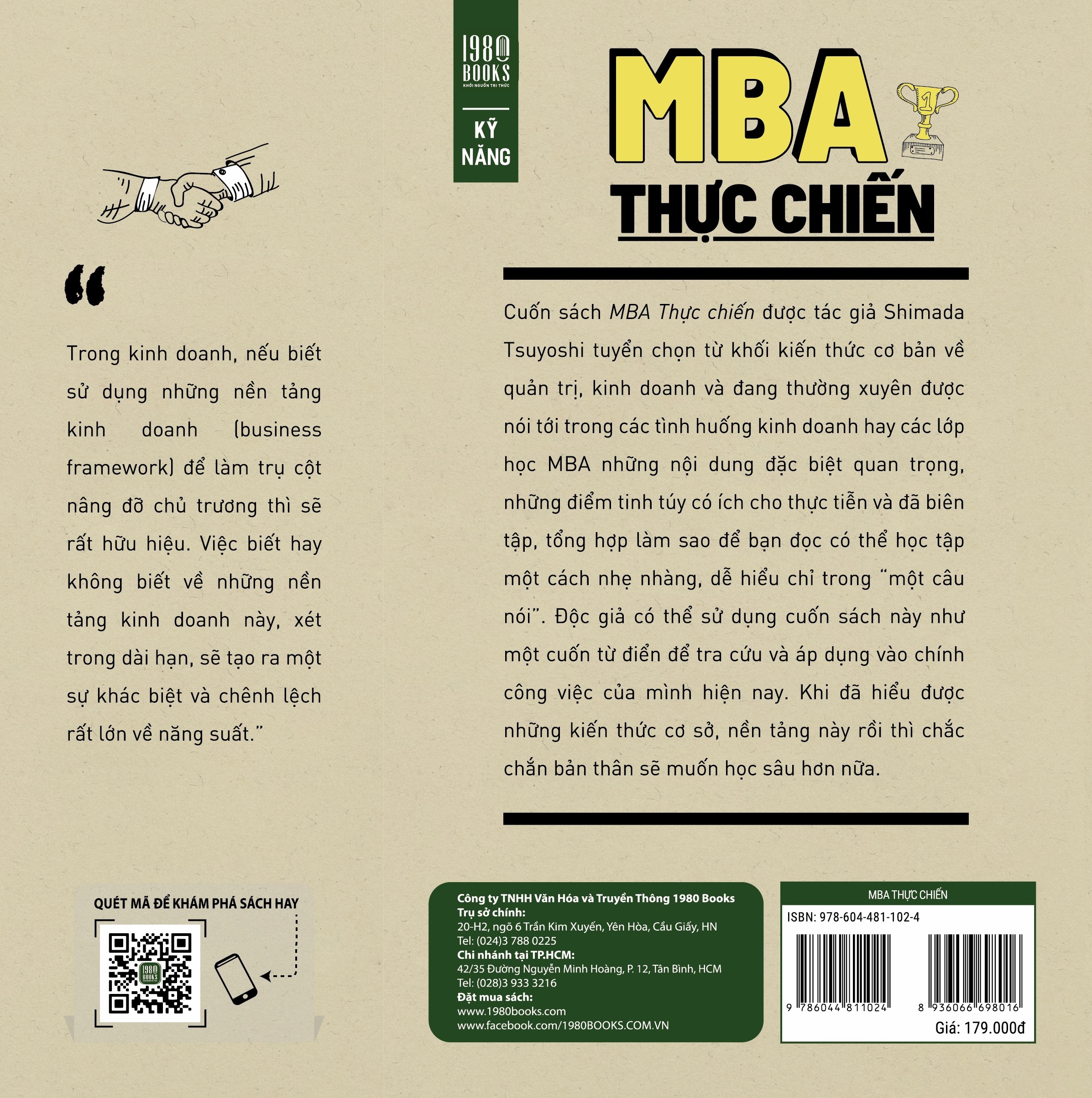 Sách - MBA Thực Chiến - Shimada Tsuyoshi & GLOBIS