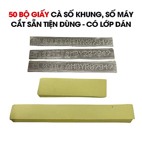 Dụng Cụ Cà Số Khung Xe Máy & Kèm Theo 50 Bộ Giấy Cà Số Cắt Sẵn, Chuyên Dùng Cà Số Cho Ôtô Xe Máy, Giấy Cà Số Xe