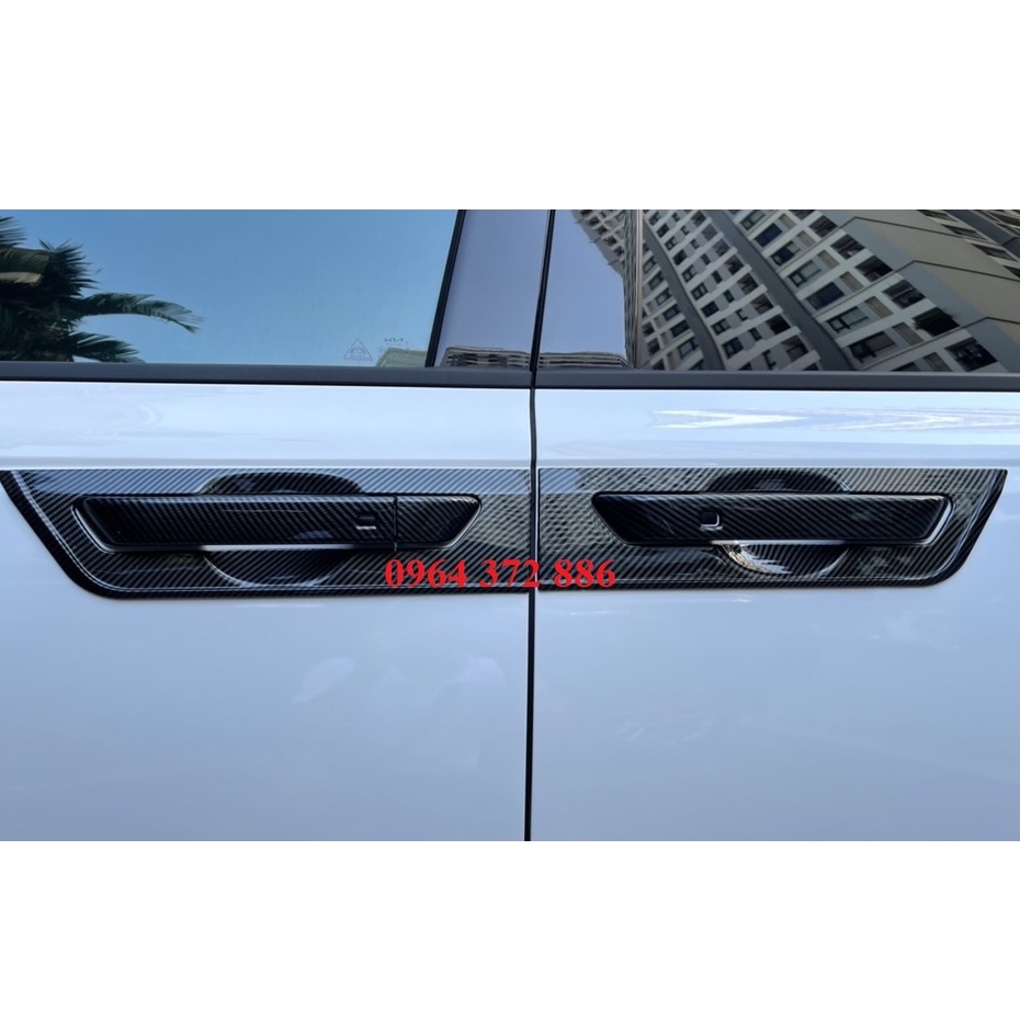 Ốp tay nắm cửa, hõm cửa, chén cửa CARBON xe Kia Carnival 2021- 2022, 2023 nhựa vân CACBON cao cấp