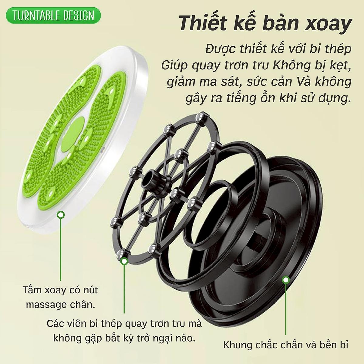 Đĩa Xoay Eo 3001R Massage Chân Tập Thể Dục 360 Độ Chất Liệu Nhựa Cao Cấp ( Màu ngẫu nhiên)- Hàng Chính Hãng