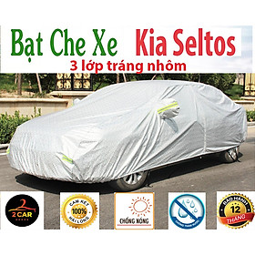 Bạt Che Phủ Xe Kia Seltos Cao Cấp (bạt 3 lớp Tráng Nhôm, chống xước) 