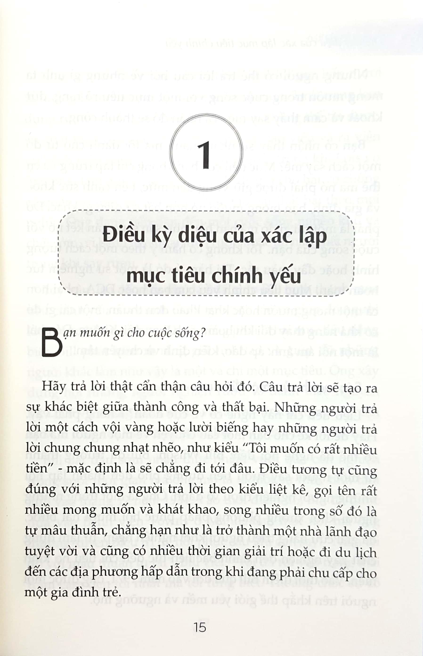 Điều Kỳ Diệu Của Xác Lập Mục Tiêu