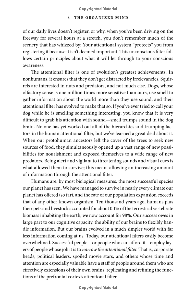 The Organized Mind: Thinking Straight In The Age Of Information Overload