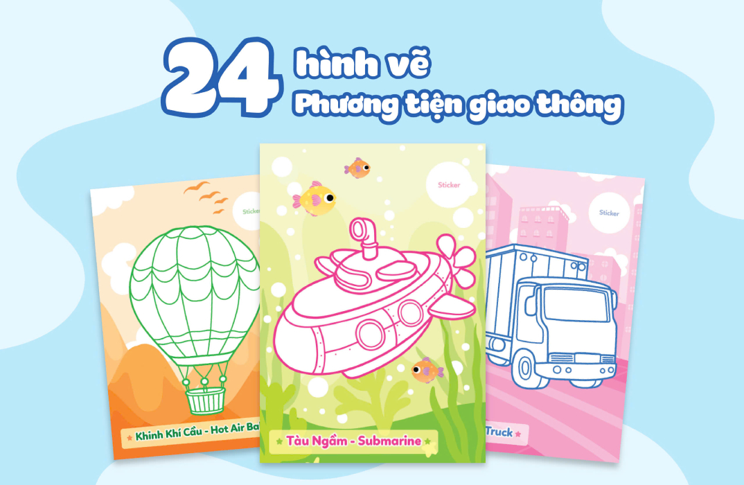 Combo Tô màu Khám Phá (Bộ 5 Cuốn) - MEGA
