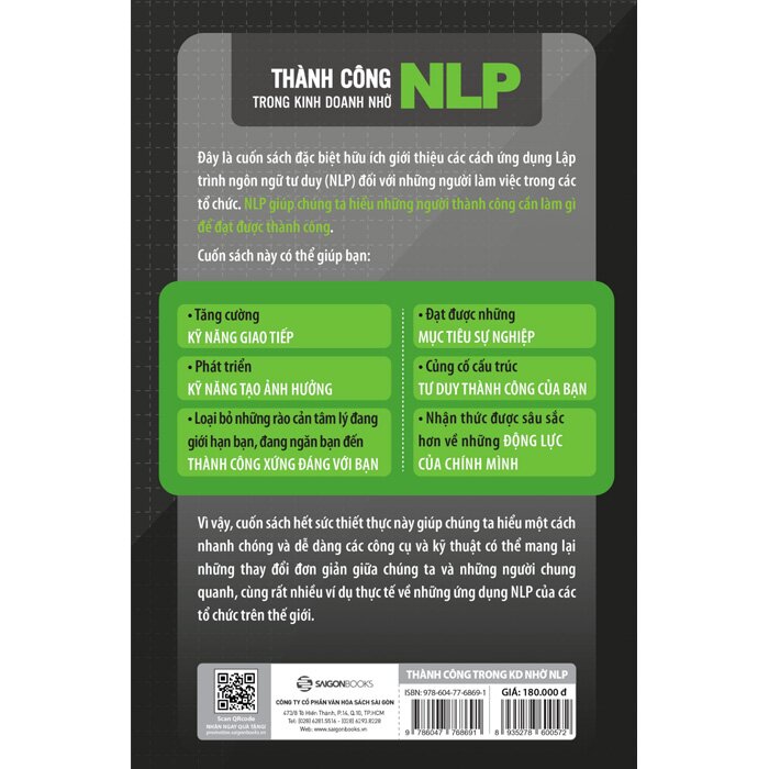 Thành Công Trong Kinh Doanh Nhờ NLP - Cách Thức Nhanh Chóng Để Đạt Được Thành Công - Jeremy Lazarus