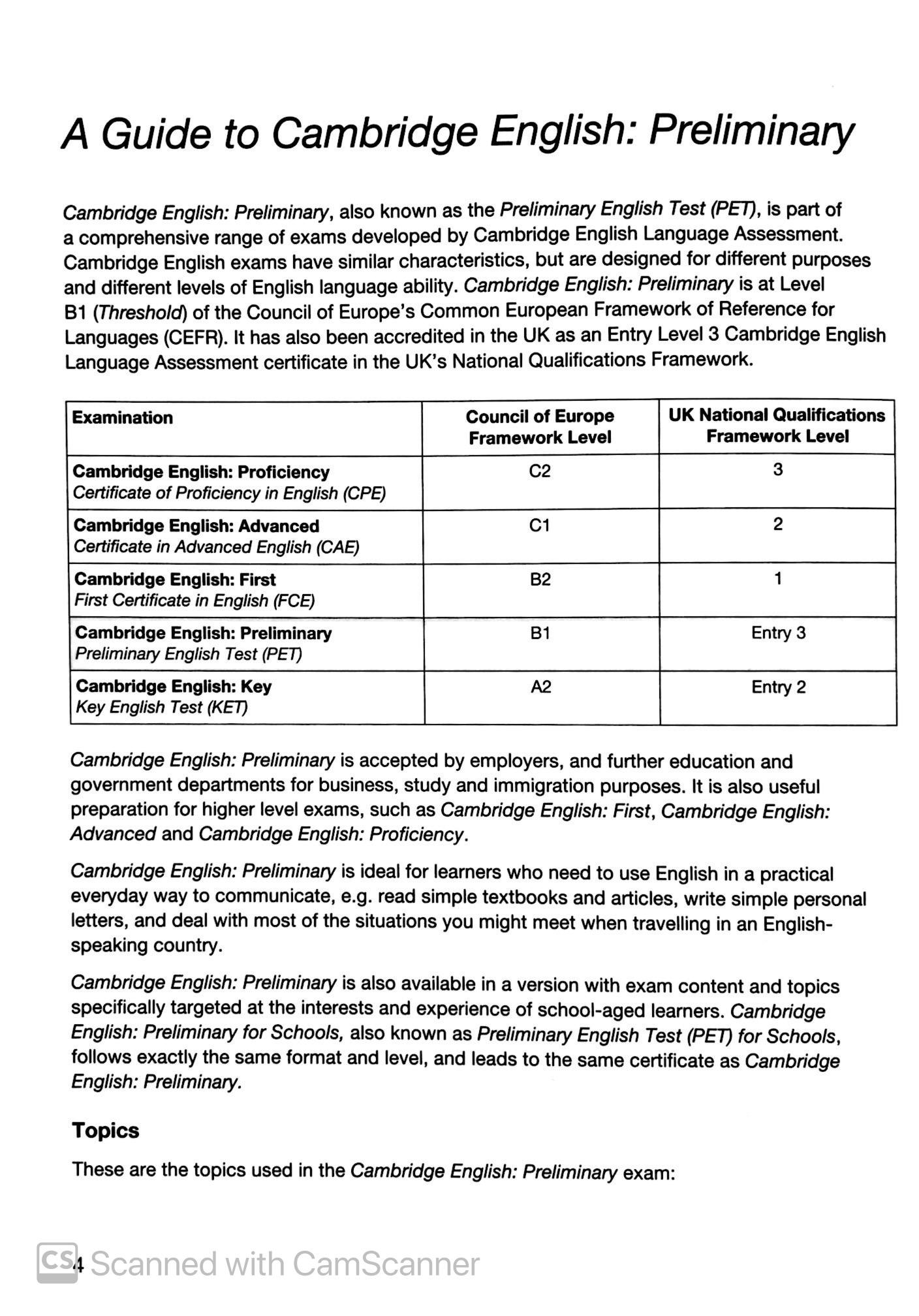 Cambridge English Preliminary - Preliminary English Test 8 with Answers (reprint edition)