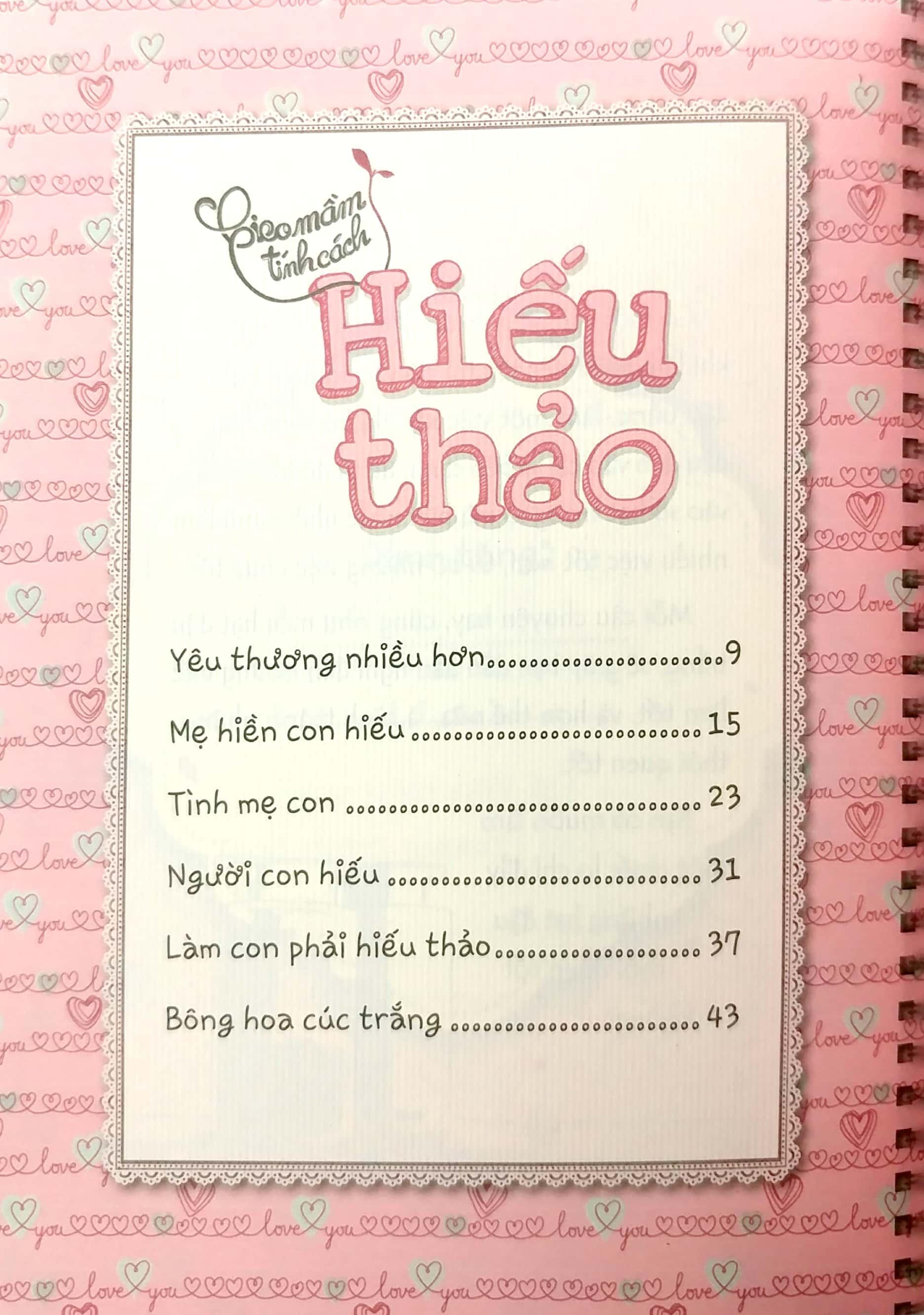 Gieo Mầm Tính Cách - Hiếu Thảo ( Tái Bản )