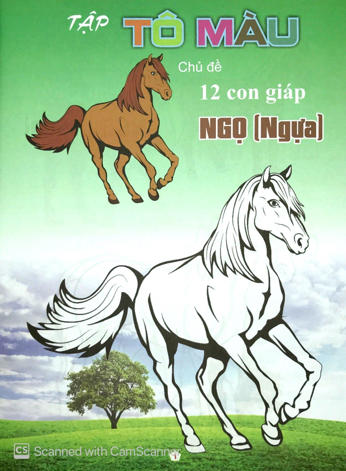 Bộ Tập Tô Màu Chủ Đề 12 Con Giáp: Tị - Dần - Thân - Ngọ (Bộ 4 Cuốn)