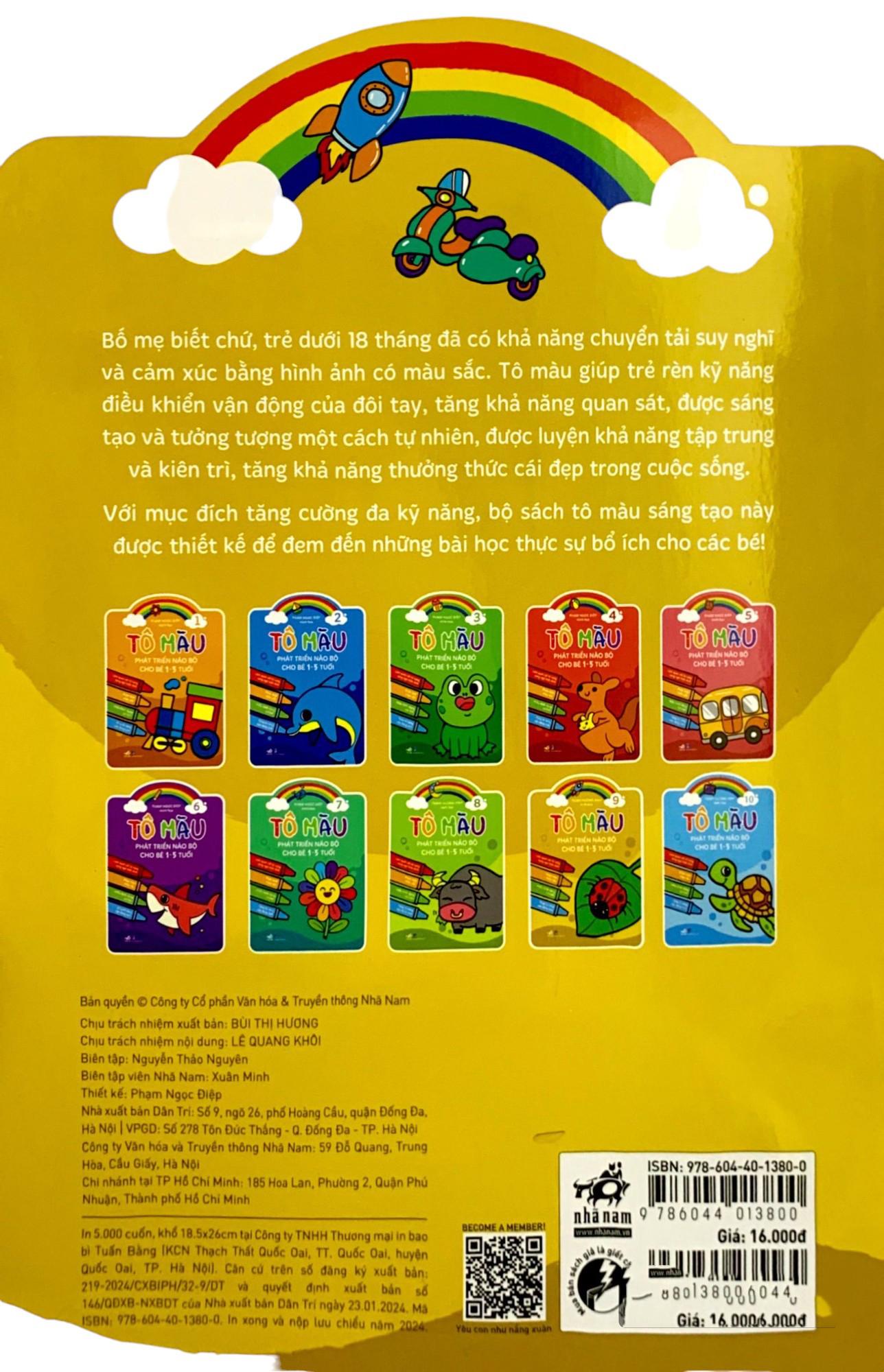 Tô Màu Phát Triển Não Bộ Cho Bé 1-5 Tuổi - Tập 9