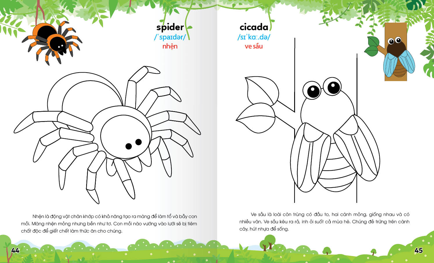 Sách - Colouring 365 ngày Tô màu - KHÁM PHÁ THẾ GIỚI PHÁT TRIỂN TRÍ TUỆ - Động vật hoang dã, Khủng long, Bò sát, Côn tr