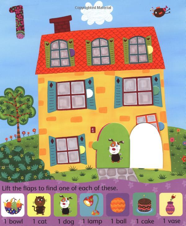 Sách tương tác tiếng Anh - Usborne Lift-The-Flap Counting Book