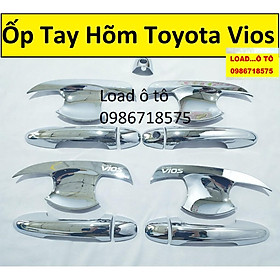 Ốp Tay Hõm Cửa Xe Toyota Vios 2022-2019 Nhựa ABS Mạ Crom Sáng Bóng Cao Cấp