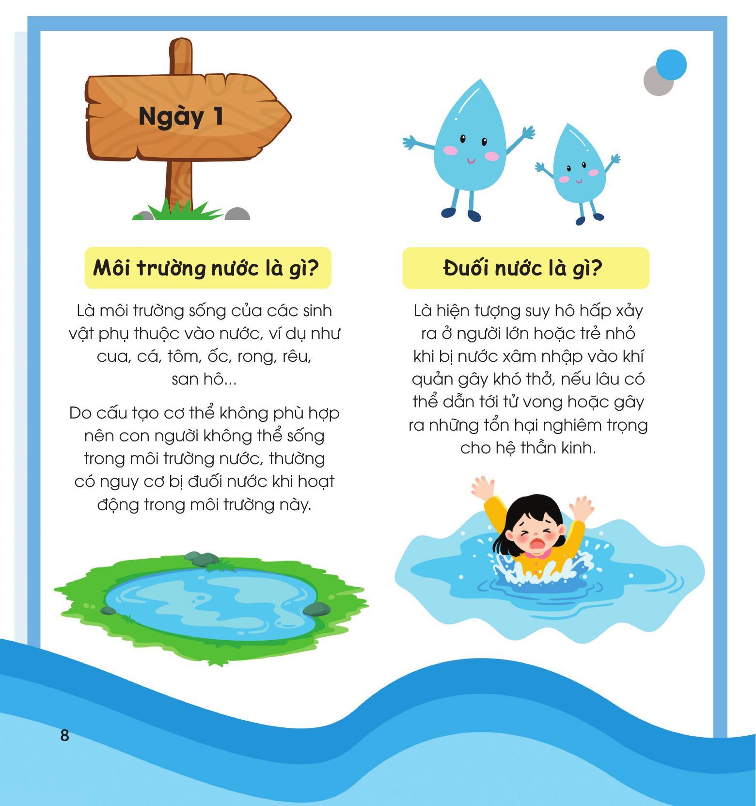 Sách - 30 Ngày Cùng Em Học Hiểu Về - Phòng Chống Đuối Nước