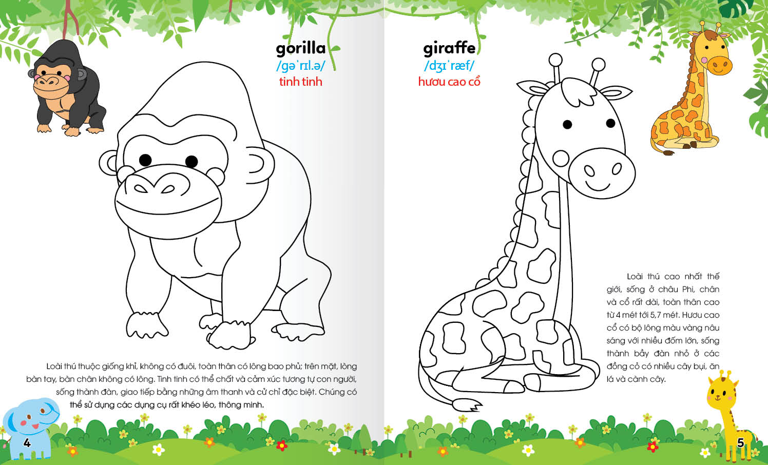 Sách - Colouring 365 ngày Tô màu - KHÁM PHÁ THẾ GIỚI PHÁT TRIỂN TRÍ TUỆ - Động vật hoang dã, Khủng long, Bò sát, Côn tr